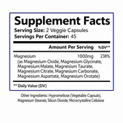 Magnesium Complex | 8 Essential Magnesium Supplements | 1000mg