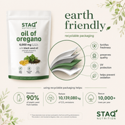 STAQ Oregano Oil with Black Seed Oil, Softgel, 4X Strength Carvacrol & Thymoquinone | Plant Based, Non-GMO